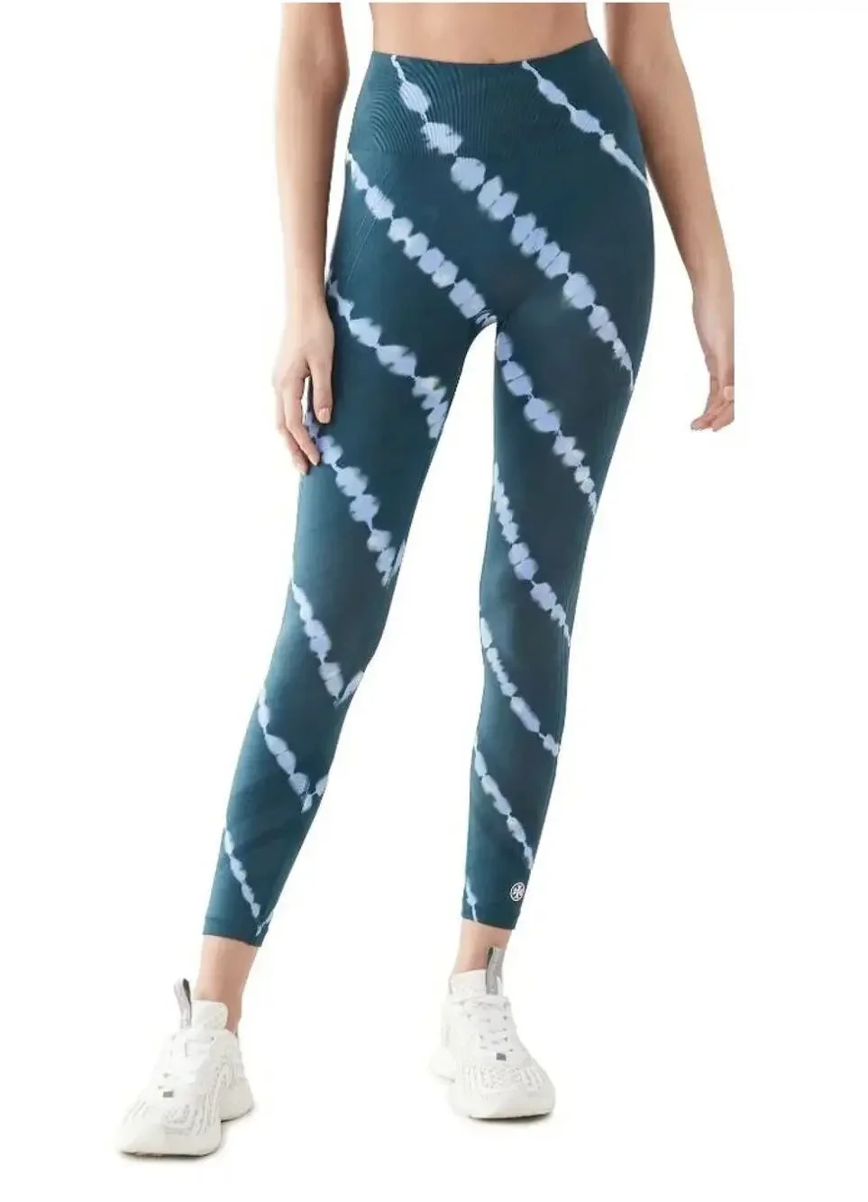 Tory Burch Sport High-Rise Shibori Seamless Leggings Tie-Dye Small